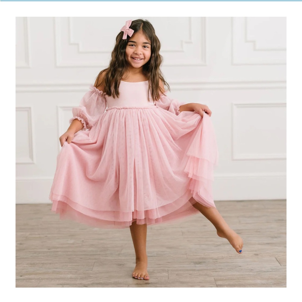 Ollie Jay Everly Dress : Elegant Pink Kids Formal Dress
